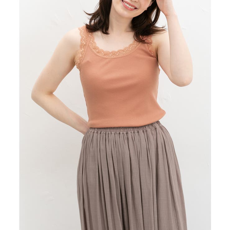 コーラルピンク | 【ハニーズ】トップス レースタンク タンクトップ | Honeys