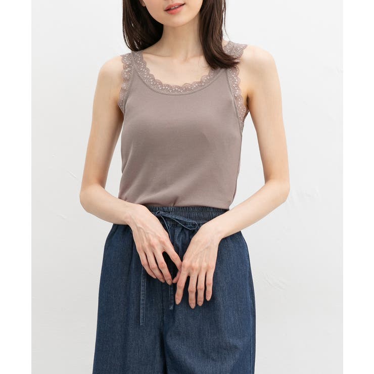 モカ | 【ハニーズ】トップス レースタンク タンクトップ | Honeys