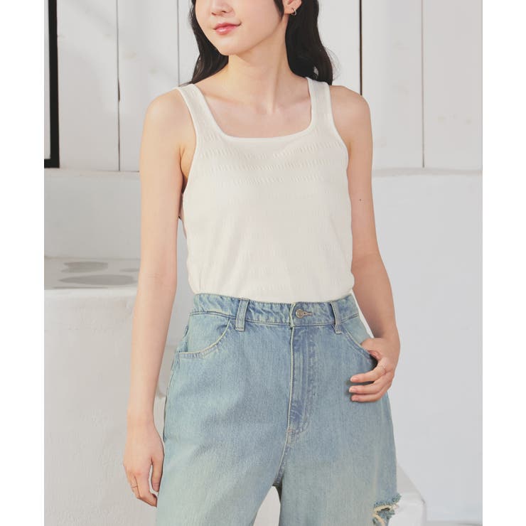 トップス タンクトップ ストレッチ[品番：HNSW0010608]｜Honeys