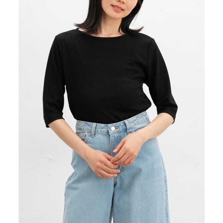 ブラック | 【ハニーズ】トップス カットソー シアー | Honeys