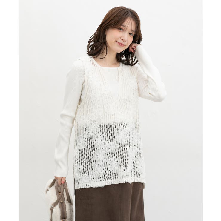 トップス ベスト ジレ | Honeys | 詳細画像3 