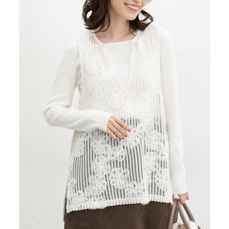 アイボリー | トップス ベスト ジレ | Honeys