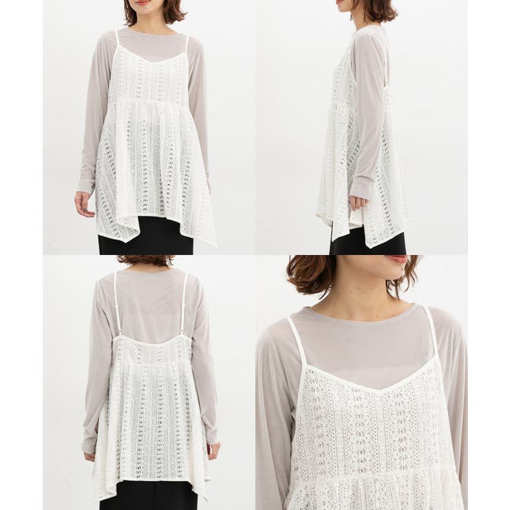 トップス キャミソール 総レース | Honeys | 詳細画像13 