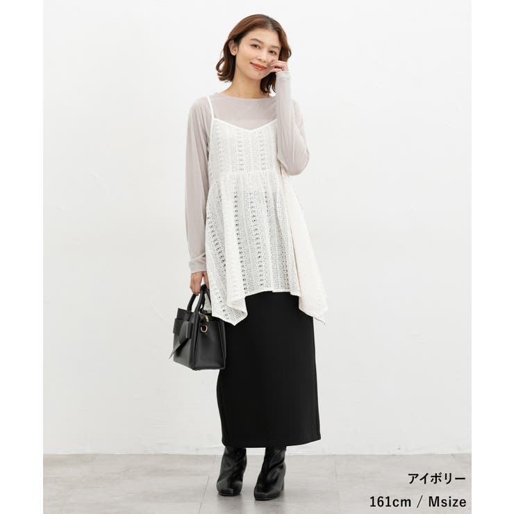 トップス キャミソール 総レース | Honeys | 詳細画像2 