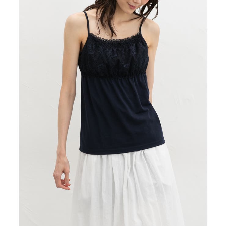 ネイビー | トップス キャミソール UVカット | Honeys