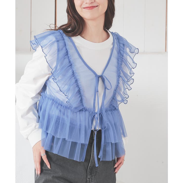 ブルー | トップス カットソー ノースリーブ | Honeys