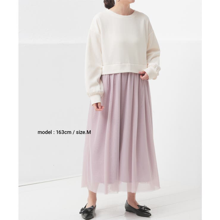 ワンピース 長袖 ロング丈 | Honeys | 詳細画像3 