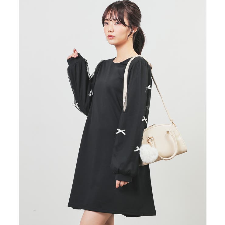 ワンピース 長袖 ミニ丈 | Honeys | 詳細画像6 