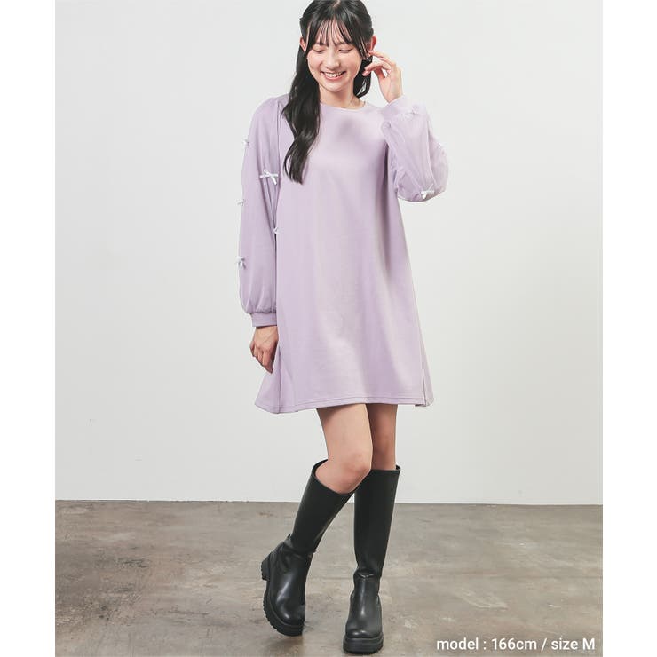 ワンピース 長袖 ミニ丈 | Honeys | 詳細画像7 