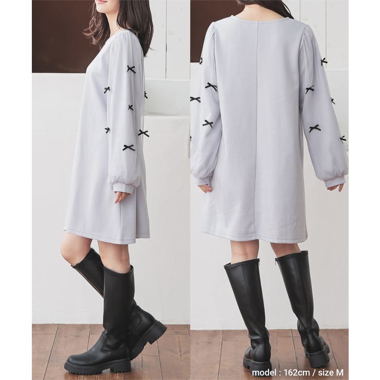 ワンピース 長袖 ミニ丈 | Honeys | 詳細画像9 