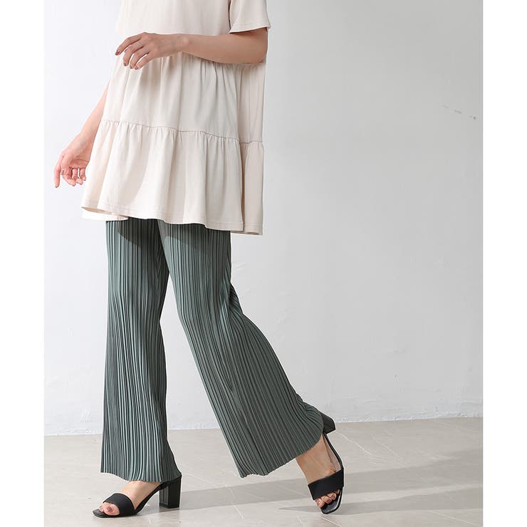 グリーン | 【ハニーズ】パンツ セルフカット ウエストゴム | Honeys