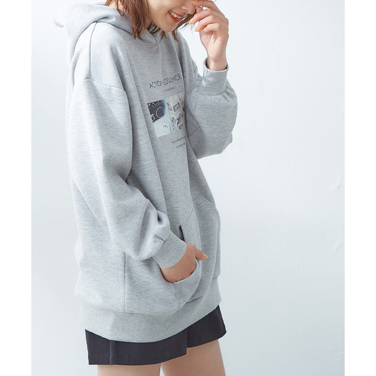 パーカー スウェット フォトプリント 品番 Hnsw Honeys ハニーズ のレディースファッション通販 Shoplist ショップリスト