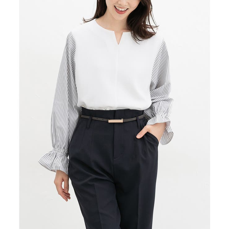 アイボリー | トップス カットソー 長袖 | Honeys