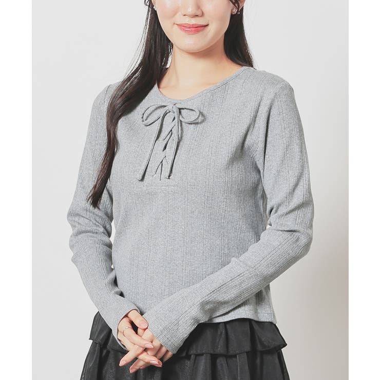 杢グレー | トップス カットソー 長袖 | Honeys