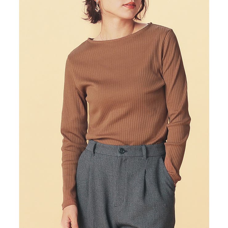 キャメル | トップス カットソー 長袖 | Honeys