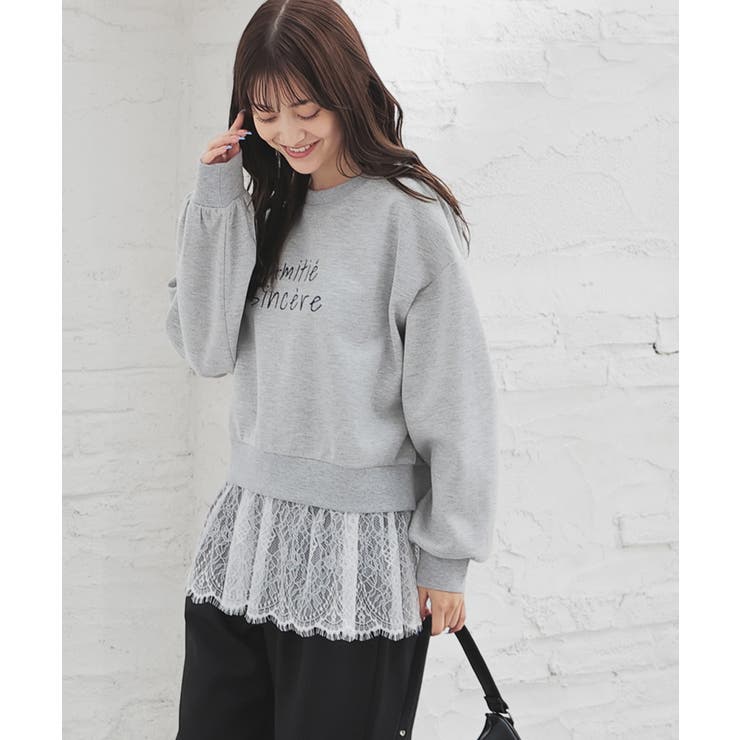 トップス スウェット 長袖[品番：HNSW0011726]｜Honeys（ハニーズ）の