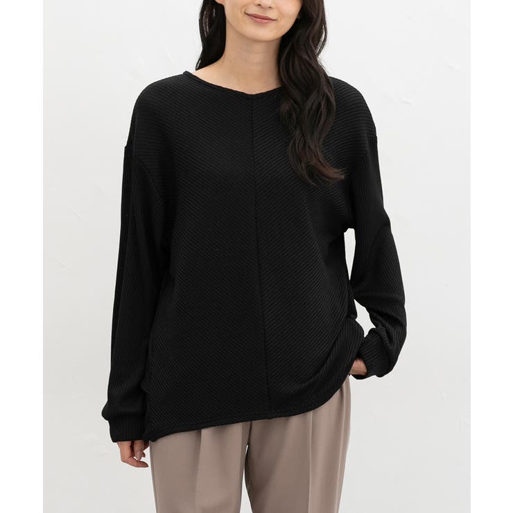 ブラック | トップス カットソー 長袖 | Honeys