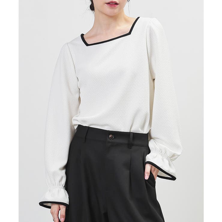 アイボリー | トップス カットソー 長袖 | Honeys