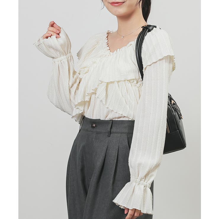 アイボリー | トップス カットソー 長袖 | Honeys