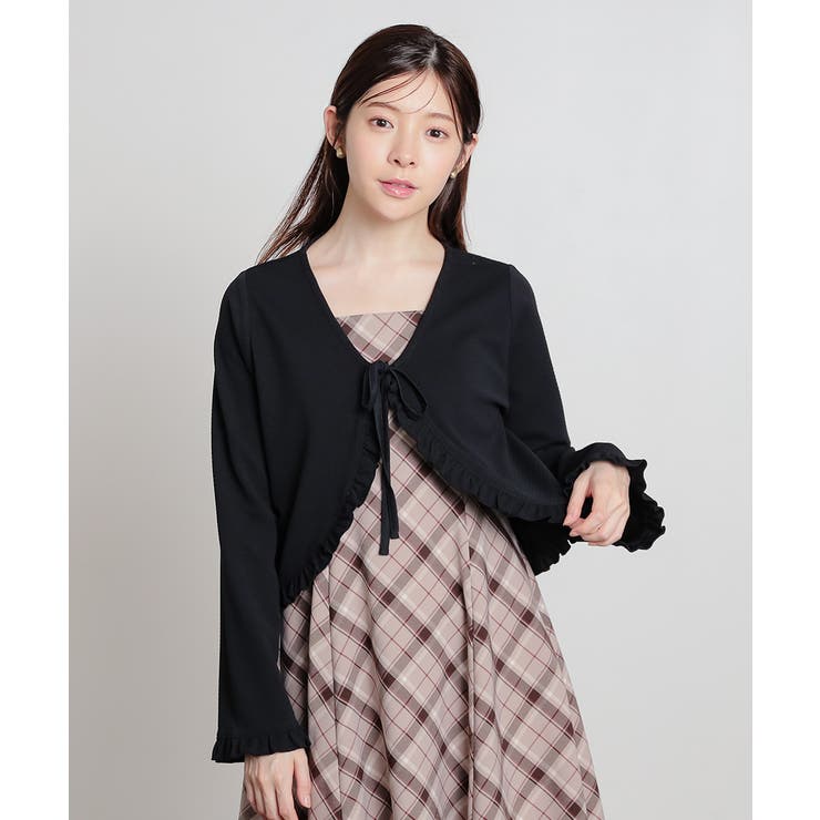 ブラック | トップス ボレロ カーディガン | Honeys