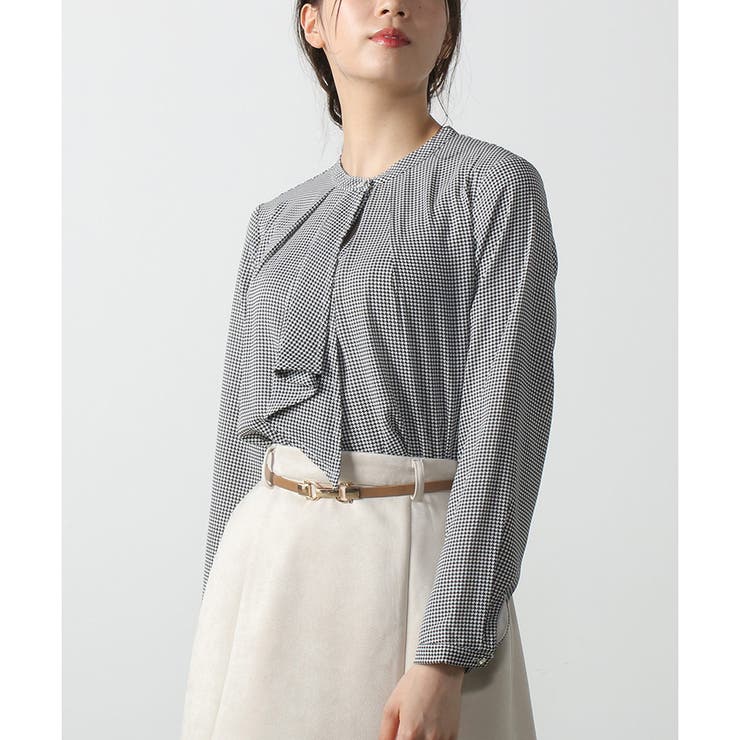 アイボリー×クロ | 【ハニーズ】ボウタイトップス | Honeys