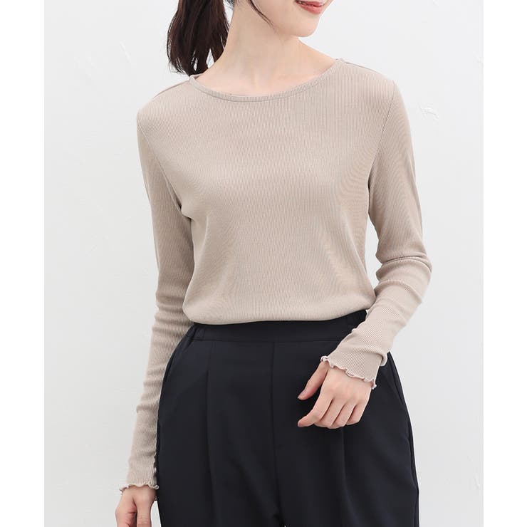 ベージュ | トップス カットソー 長袖 | Honeys