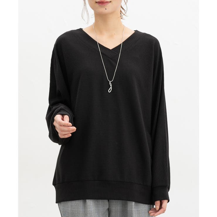 ブラック | トップス カットソー 長袖 | Honeys