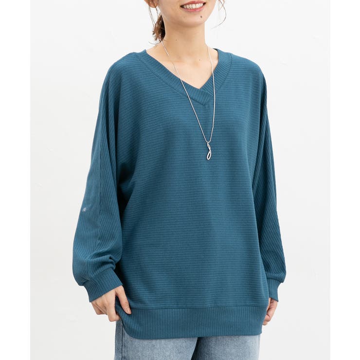 ブルーグリーン | トップス カットソー 長袖 | Honeys