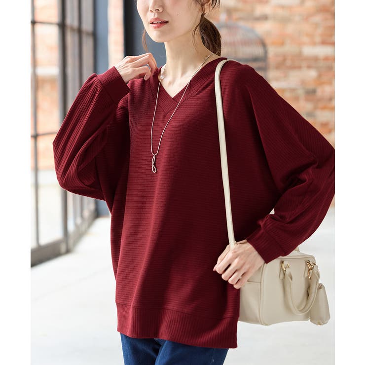 ボルドー | トップス カットソー 長袖 | Honeys