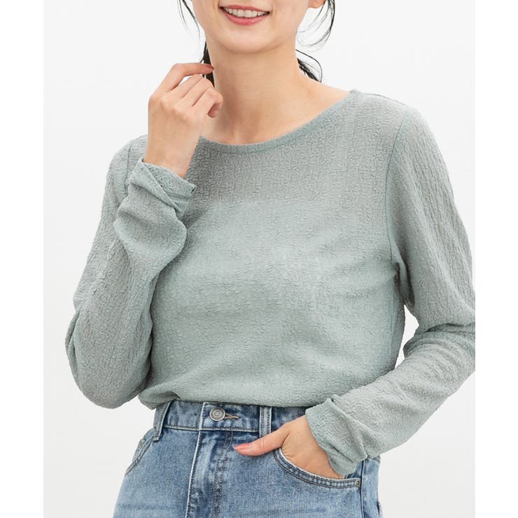 スモーキーミント | トップス カットソー 長袖 | Honeys