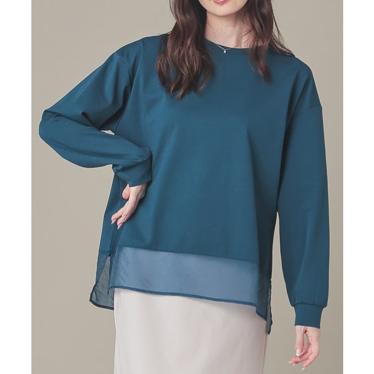 ブルーグリーン | トップス カットソー 長袖 | Honeys