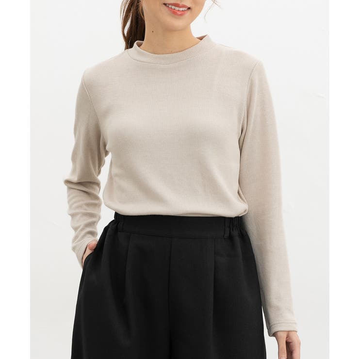 ベージュ | トップス カットソー 長袖 | Honeys