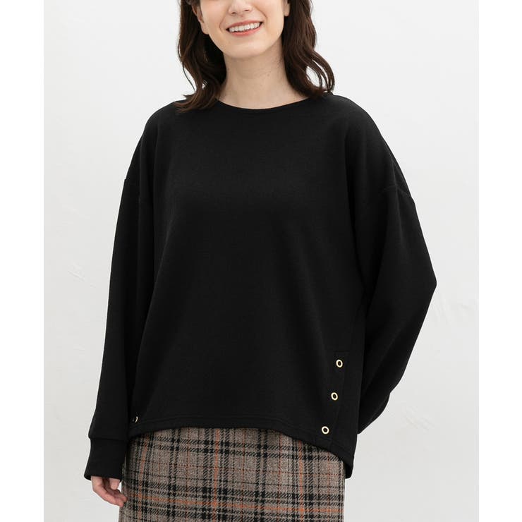 ブラック | トップス カットソー 長袖 | Honeys