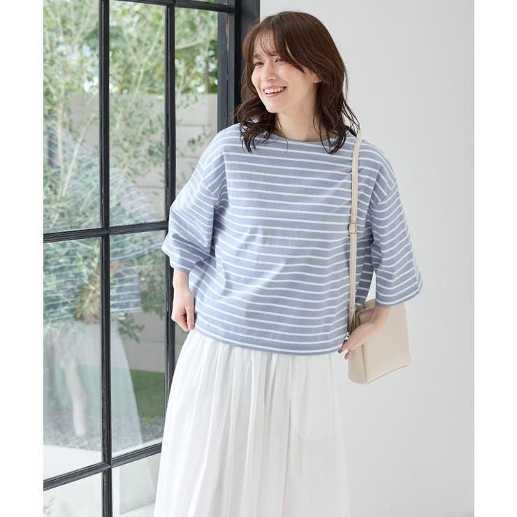 トップス Tシャツ ７分袖Tシャツ | Honeys | 詳細画像8 