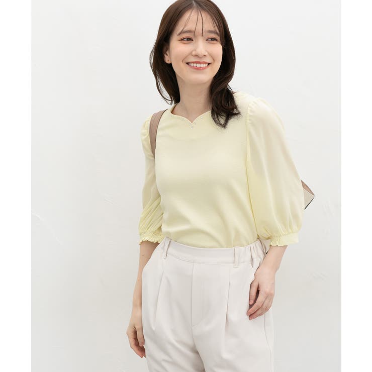 イエロー | トップス カットソー 大きいサイズ | Honeys