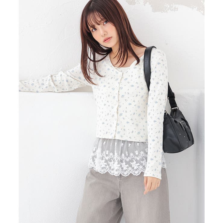 オフ花柄 | トップス カーディガン 長袖 | Honeys