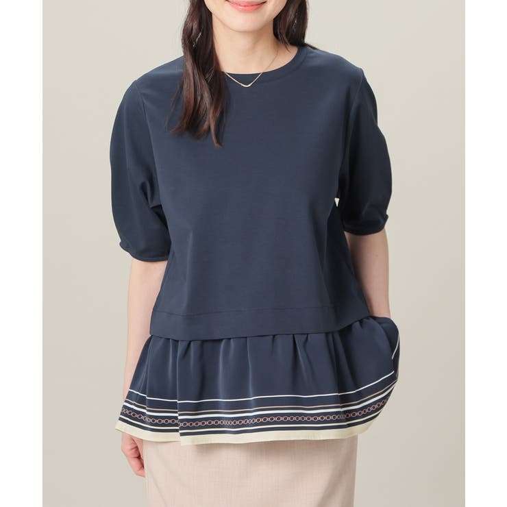 ネイビー | トップス カットソー 美冷 | Honeys