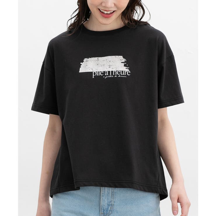 ブラック | 【ハニーズ】トップス Tシャツ 半袖Tシャツ | Honeys