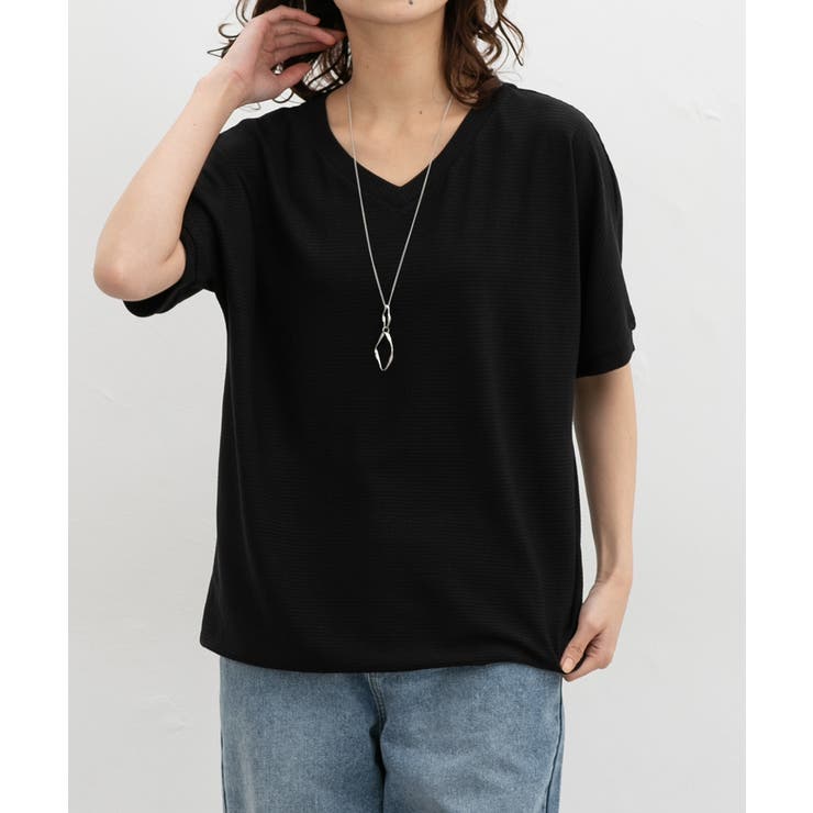 ブラック | トップス カットソー 半袖 | Honeys