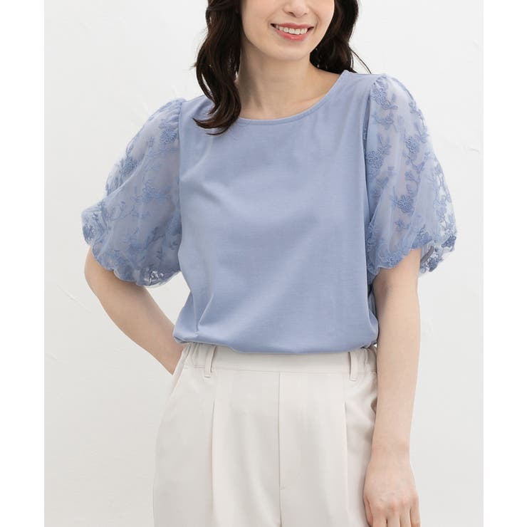 サックス | トップス カットソー 半袖 | Honeys