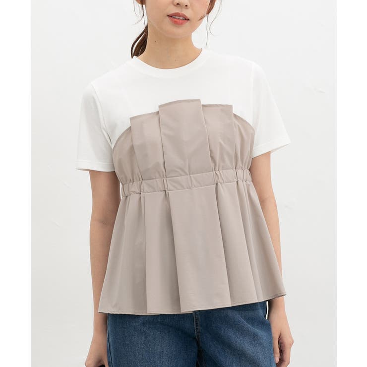 ベージュ | トップス カットソー 半袖 | Honeys