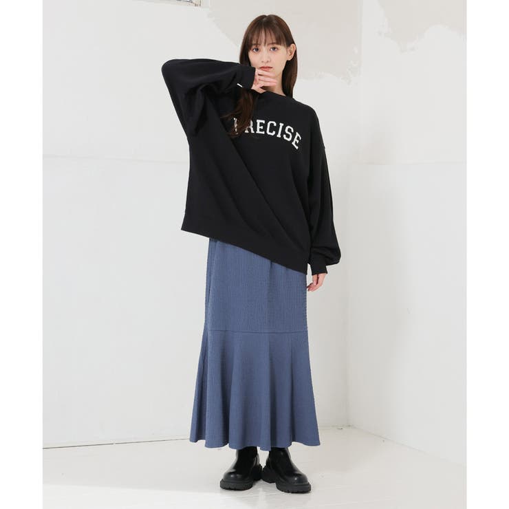 ♡ビーハニー完売品♡Beeハニータフタスカート　ネイビー　ロング　サイズM〜L スカート ロングスカート 黒[品番：HNSW0008479]｜Honeys