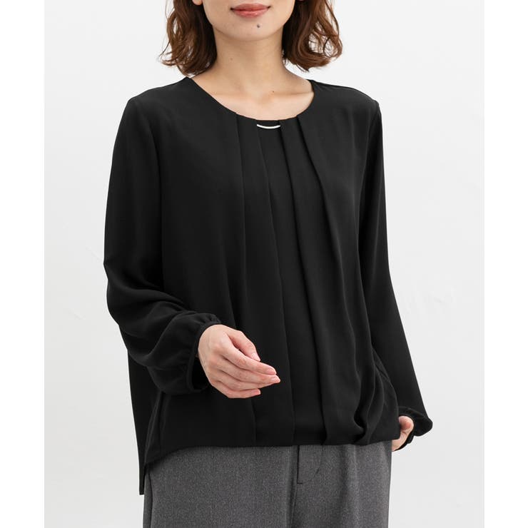 ブラック | トップス ブラウス 長袖 | Honeys