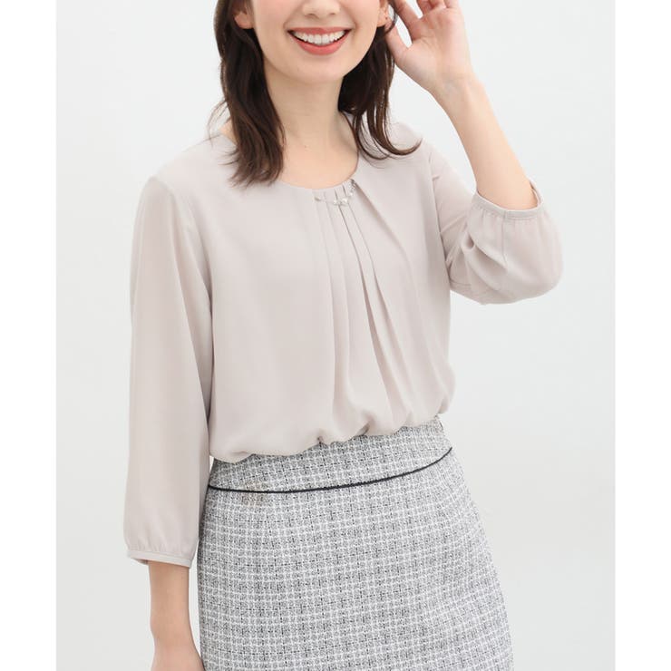 グレージュ | トップス ブラウス オフィス | Honeys