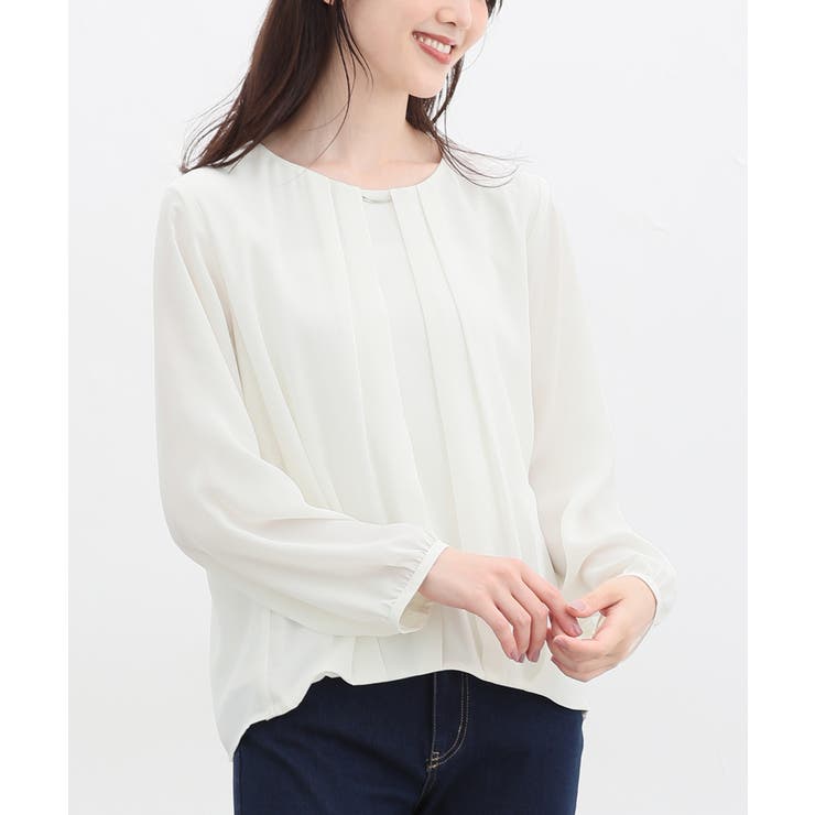アイボリー | トップス ブラウス 長袖 | Honeys