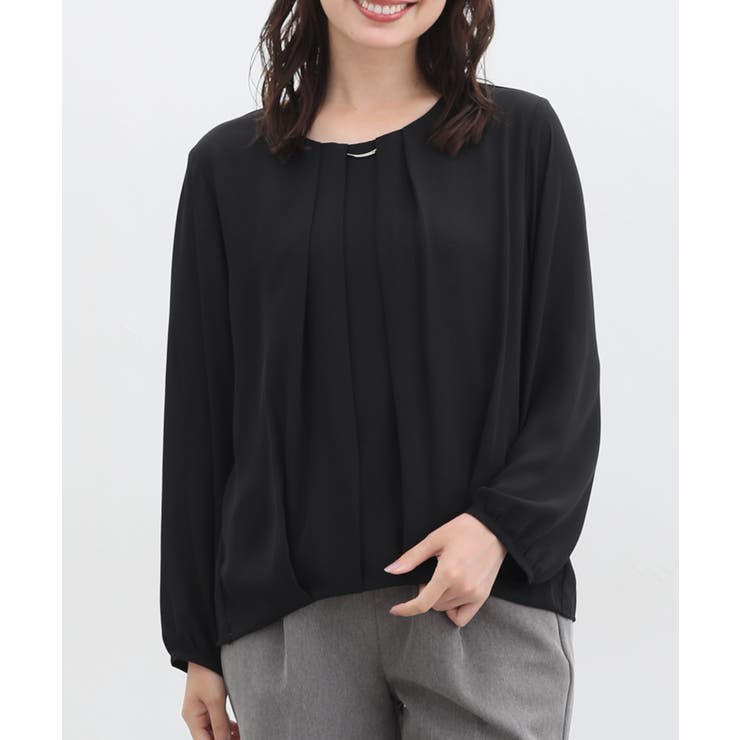 ブラック | トップス ブラウス 長袖 | Honeys