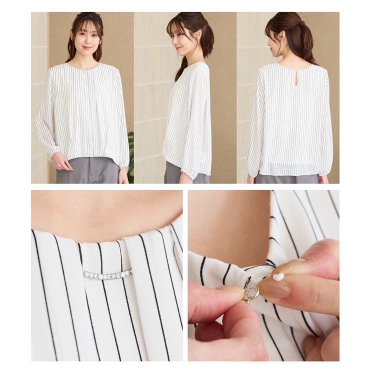 トップス ブラウス 長袖 | Honeys | 詳細画像13 