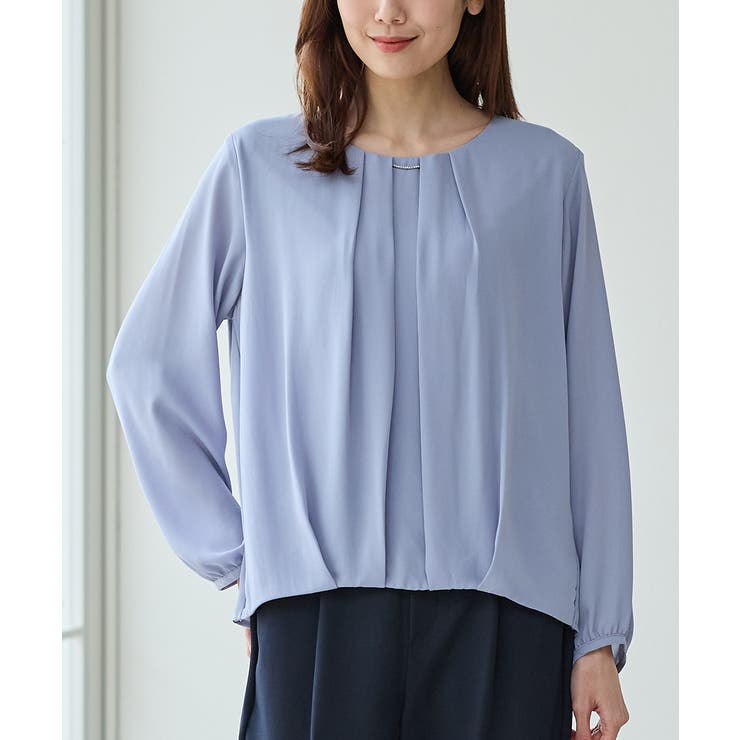 スモーキーブルー | トップス ブラウス 長袖 | Honeys