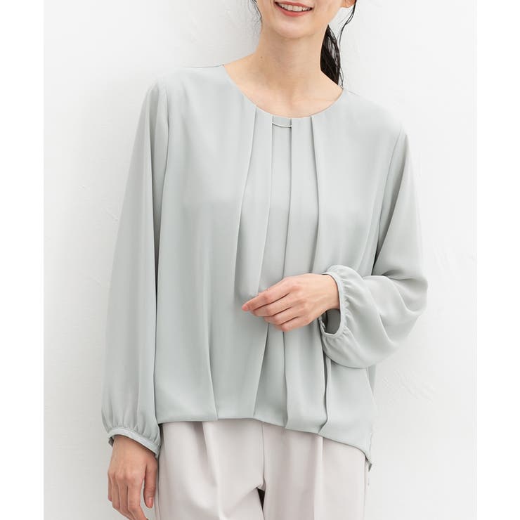 ライトグリーン | トップス ブラウス 長袖 | Honeys