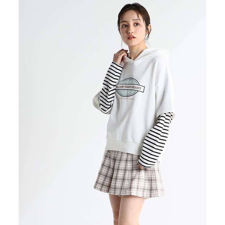 トップス パーカー 重ね着 品番 Hnsw Honeys ハニーズ のレディースファッション通販 Shoplist ショップリスト